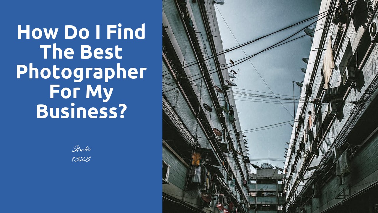 How do I find the best photographer for my business?